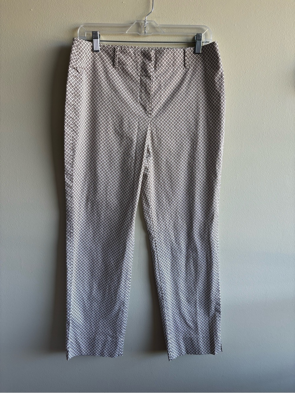 Talbots Patterned Capri Pants in Cream and Brown Women’s Size 10